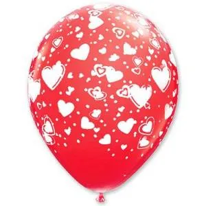 Сердца  12" кристалл