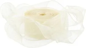 Лента Органза 2.5 см.*9,14 м. "Нежная грация" кремовая / 6233986