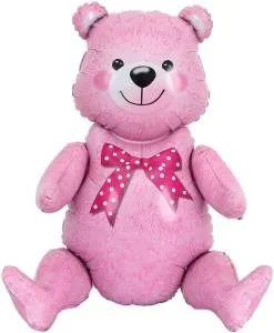 Сидячий мишка, розовый 32"/81 см (Китай)/15536