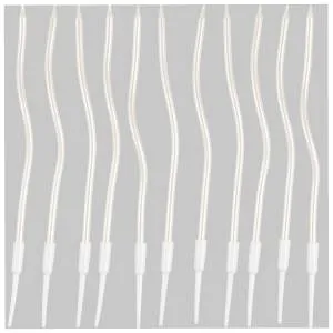 Свечи "Волна" белые перл. с подст. 13 см 12 шт. / 1502-6685