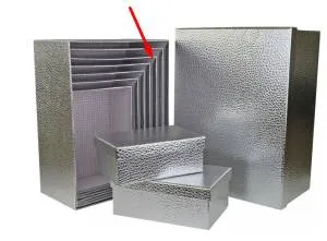 Коробка Текстура кожи серебро 31*23*13.5