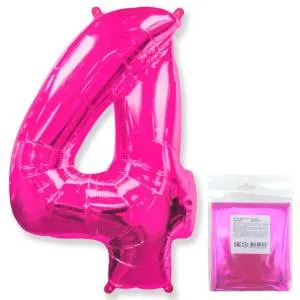 Цифра "4" - фуксия в упак/ Flexmetal 1207-3084