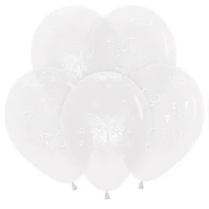 Бабочки (3 дизайна), прозрачный кристал 12" Прозрачный (Колумбия)