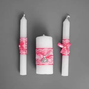 Свеча "Домашний очаг" Коралл / М00811