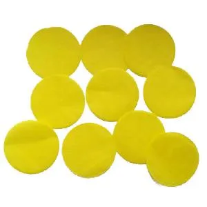 Конфетти для шаров "Круг желтый" d=4,5 см., 50 гр.