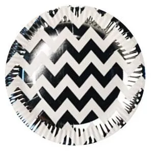 Тарелки "Зигзаг серебряный" 18 см. 6 шт./6224015