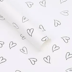 Пленка матовая "Нежные сердца" Белый 2 ст. 0.58*10 м./88001827