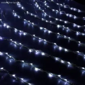 Гирлянда "Дождь"2*3 м. БЕЛЫЙ (силикон нить) 705970