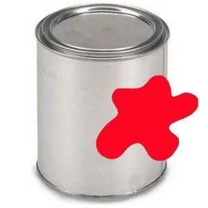 Краска для печати шелк , красная                