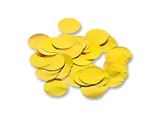 Конфетти "Круги фольг золото" 2 см 300 гр./1501-3682