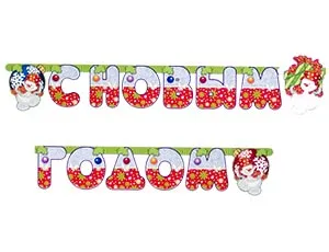 Гирлянда - буквы  "С НГ Снеговик с подарком", 2,10 м        