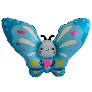 Бабочка голубая с сердцем /Flexmetal 1207-6189