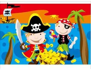 Скатерть "Весёлые пираты" 140 см*180 см.