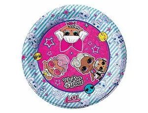 Тарелки Куклы Лол паттерн 18см 6шт 1502-4967