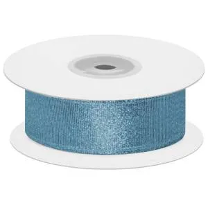 Лента парча Лазурный 2,5 см*22,85м L025198