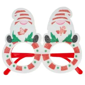 Карнавальные очки Гномики белый/красный / 6232279