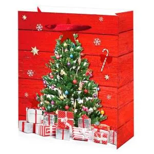 Пакет Елка с подарками 26*32*12/1952-L 