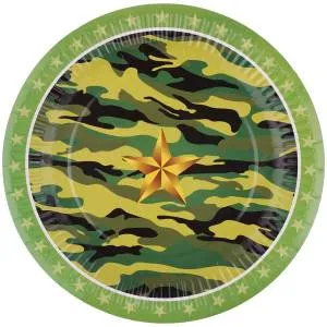 Тарелки Камуфляж Звездный 23 см 6 шт./77536b