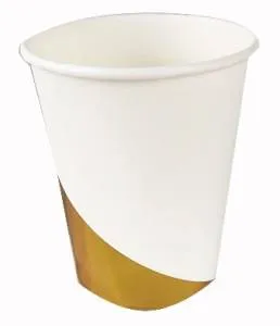 Стаканы Белый с золотом 260 мл / 6 шт.