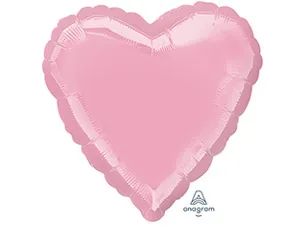 Сердце пастель розовое 18" (Анаграм)/ 1204-0040