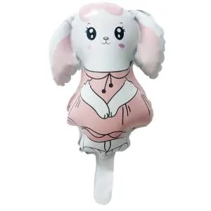 МИНИ Зайка в платье розовом (Китай)/1206-1651