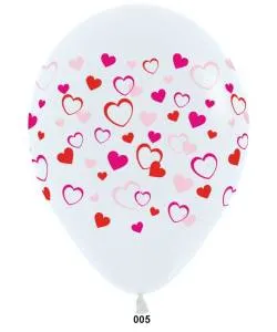 Сердца слоеные 12" пастель (Колумбия)