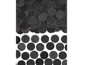 Конфетти "Круги черные блеск" 64 гр.