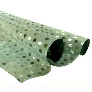 Пленка с глиттером "Горох" серебро, 50 см*4,5 м.