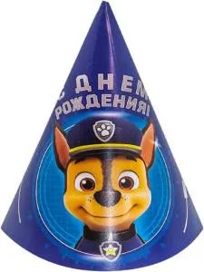 Колпак "Щенячий патруль, С ДР!" синий 6 шт. 501225