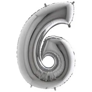 Цифра "6" - серебро/MD