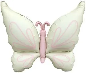 37" Нежная бабочка, кремовый сатин/ Китай 27255
