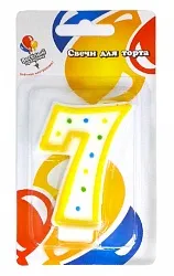 Свеча для торта Цифра классика "7"