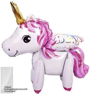 Единорог с крыльями, Розовый 29"(Китай) /  15133
