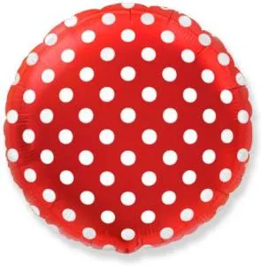 18" Круг Горох красный (Flexmetall) 401577R