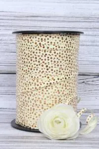 Лента Горошек золотой 5 мм*250м Шампань