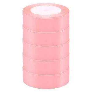Лента атлас розовый леденец 25 мм*22,85 м./ 88033478