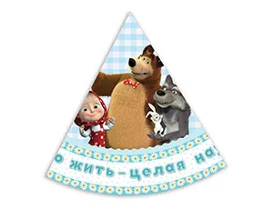 Колпак "Маша и Медведь ромашки" 6 шт.