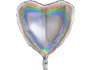 18" Сердце Блеск Серебро (Grabo)/1205-0140