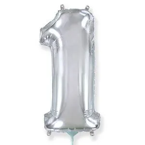 Цифра "1" Серебро 16"/ Flexmetal 1206-1109