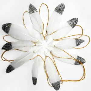 Гирлянда, Перья Серебро 200 см 