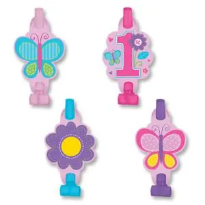 Язычок - гудок "1-й ДР Девочка",8 шт.