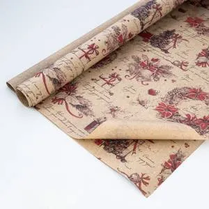 Упак. бумага "Ретро" крафт 100*70 см, 5 листов /Ч47917