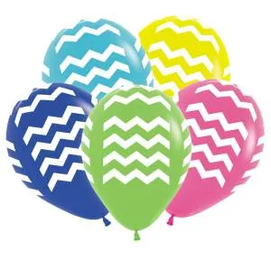 12" Зигзаг ассорти пастель 5ст 50шт (Колумбия)