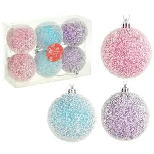 Набор шаров d-7 см."Заснеженный микс" 1307161