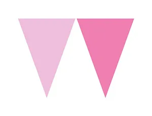 Гирлянда-вымпел розовая/фуксия 2,3 м. / 1505-1436