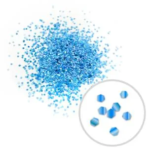 Глиттер "Блестки" лазерный синий 0,6 мм/100 г (Китай)