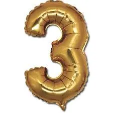 Цифра "3" -  Золото /Grabo                     