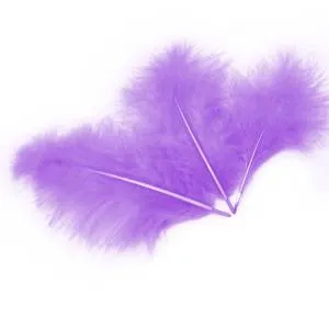 Набор перьев сиреневые (10-15 см) 30 шт./ 6015508