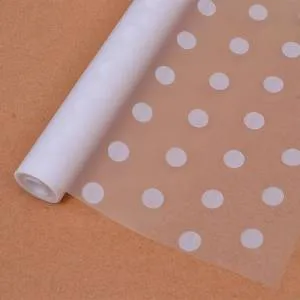 Пленка упаков матовая ГОРОШЕК белый/60см*8,5м