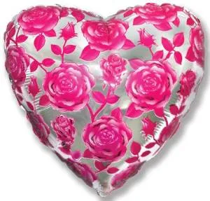 18" Сердце Розы (фуксия) (Flexmetall)/201520F